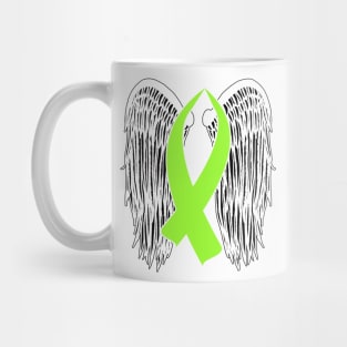 Winged Awareness Ribbon (Lime Green) Mug